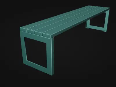 Garden Bench 01 Low-poly 3D model purchase