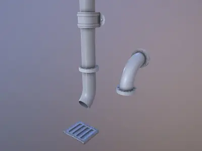 Drain Pipe Collection - 4K PBR Game Ready Low-poly 3D model