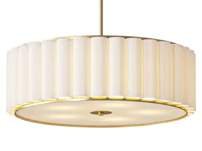 Pleated Drum Shaded Chandelier 3D model