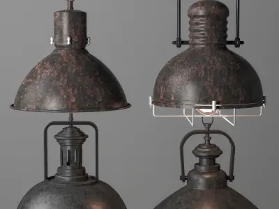 Industrial Lighting Set  3D Model Pack