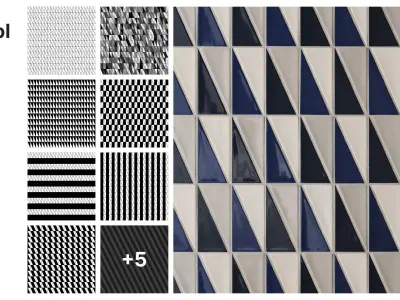 Right Triangle Tiles in Straight Set Texture