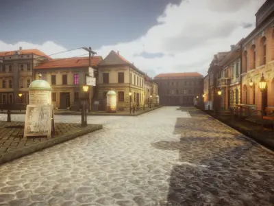 Historical City  Low-poly 3D model