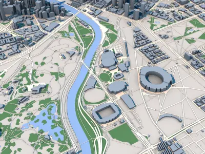 Melbourne City Australia 3D model