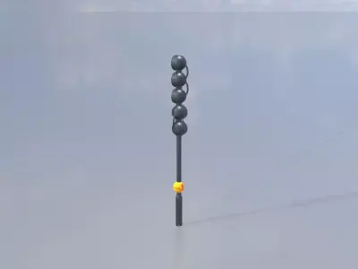 Spherical stylized traffic light design 4  3D model