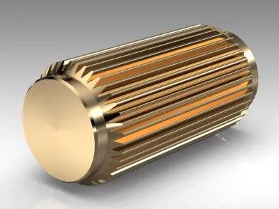 Scandinavian furniture knob PLATE LINEAR 3D model