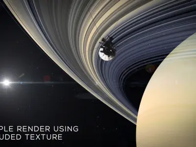 Ultra-High Definition Saturns Rings Texture 3D model