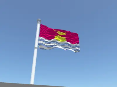 Kiribati flag 3D model