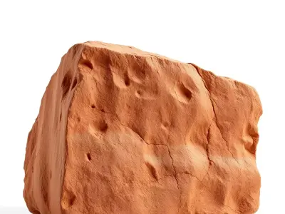 Terracotta Boulder model pack Low-poly 3D model