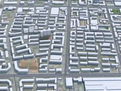 Qiqihar Heilongjiang China 65km Low-poly 3D model
