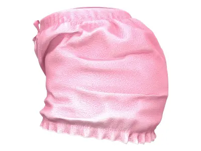 Plush Bloomers Sleep Shorts Low-poly 3D model