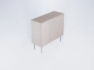 Farmhouse Style Floor Cabinet 3D model