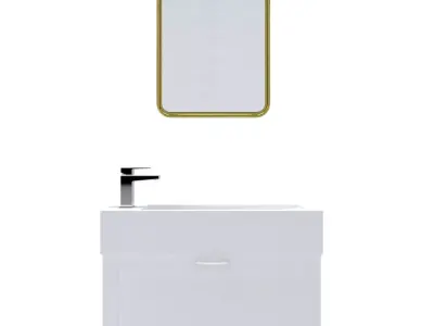 Vanity-009 bathroom vanity set with mirror 3D model