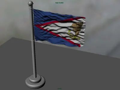 American Samoa Flag 3D model