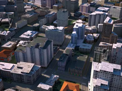 City 33 Low-poly 3D model