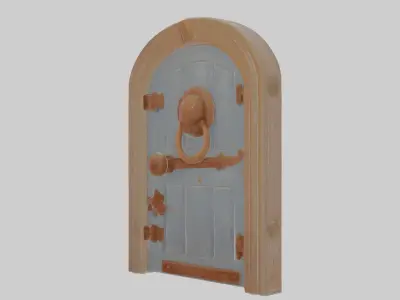 Cartoon Door Low-poly 3D model