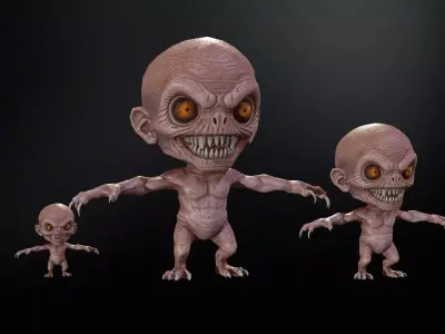 MiniMonster7Pack1 Low-poly 3D model