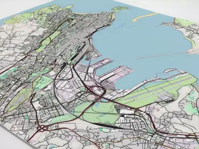 Cityscape Santander Spain 3D model
