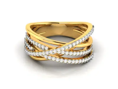 Diamond Ring For Women 3d Print Model 3D print model 21