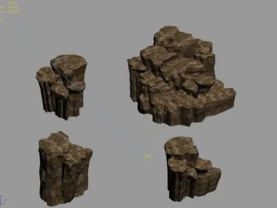 Brutal tribal - mountain 01 3D model