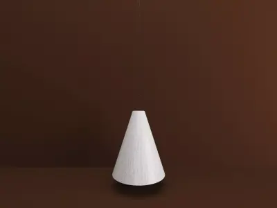 Pendant white plaster 3D model
