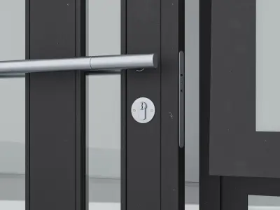Aluminium door 272 3D model