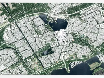 Cityscape Almere Netherlands 3D model