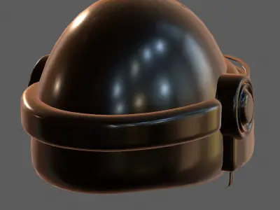 Gas mask helmet 3d model scifi Low-poly  Low-poly 3D model 356