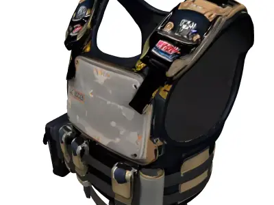 SciFi Tactical Body Armor Low-poly 3D model