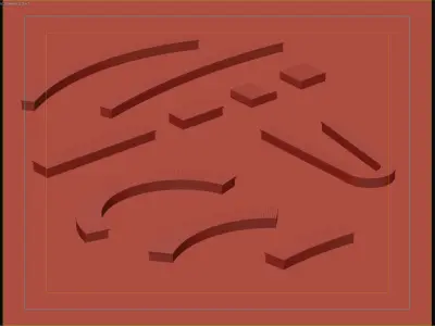 Modular Wooden Bench System for Flexible Outdoor Design 3D model