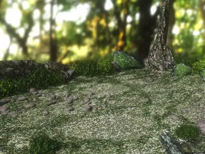 Garden of Ruins  Low-poly 3D model