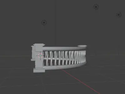 Curved Balustrade 3D print model