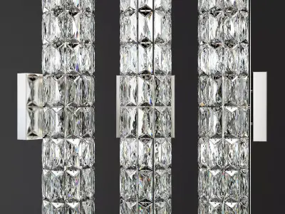 Talento crystal wall sconces Low-poly 3D model