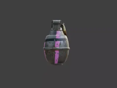 Neon Strike Grenade Low-poly 3D model