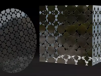 Perforated Metal Sheet Procedural Pack -16 Variations Texture