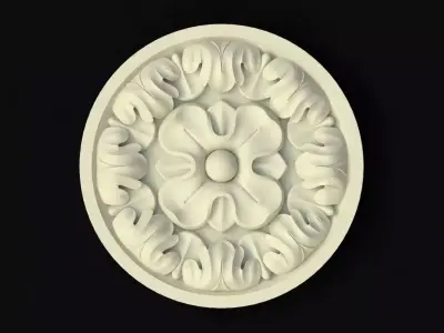rosette decorative medallion 3D model 2