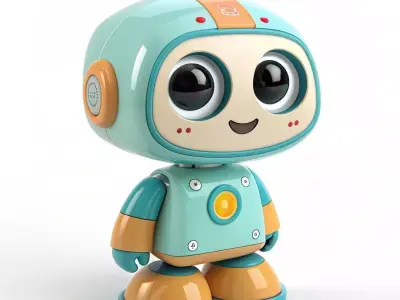 3d Cute Robot Model  Low-poly 3D model