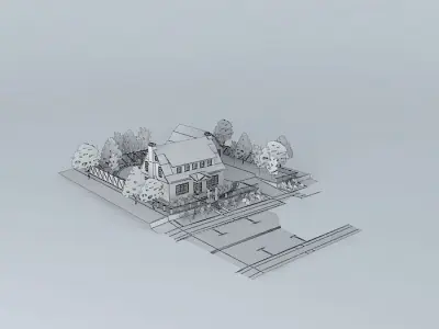 Dutch Colonial House Free 3D model