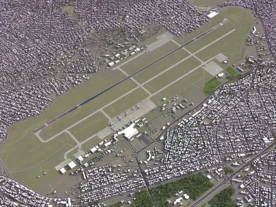 Brazzaville - Maya-Maya Airport - BZV Low-poly 3D model