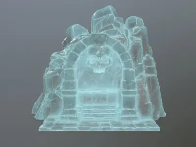 Skull Altar Low-poly 3D model purchase