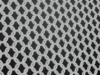 Round Iron Chainmail PBR Seamless Texture