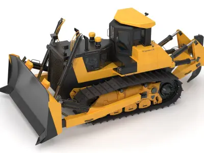 Generic Bulldozer 01 3D model