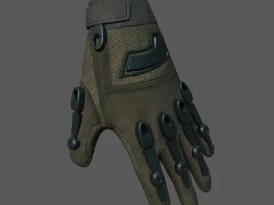 Gloves military combat soldier armor scifi  3D model