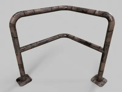 Barrier V2 - 003 Low-poly 3D model