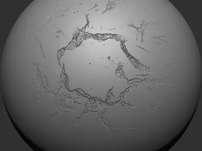 Crack VDM Brushes and Alpha Vol 4 Low-poly 3D model