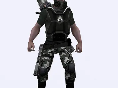 3DRT - Heavy Troopers Low-poly 3D model