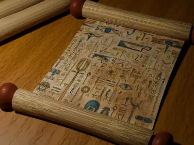 Ancient Egypt Hieroglyphs  - VOL 2 - 7 Seamless PBR Texture