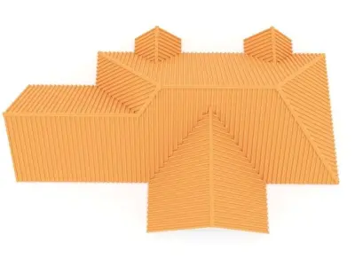 Realistic Roof Shingles 6 3D model