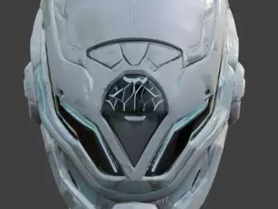 Cyber-Scout Interceptor Helmet 3D Model Low-poly 3D model