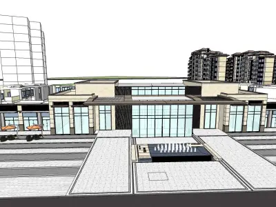 shopping mall complex 3D model