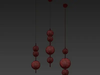 BEADAS spheres hanging from ceiling 3D model